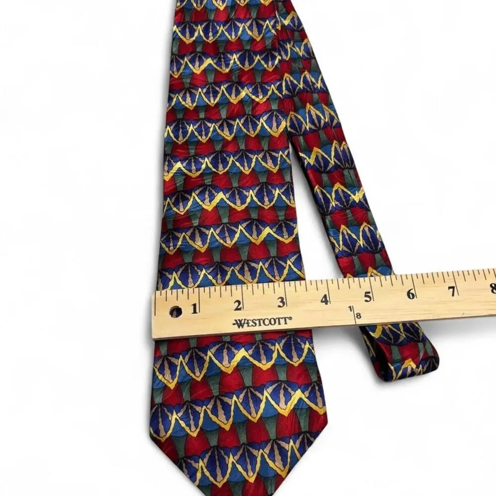 Vintage J. Garcia Jerry Garcia 100% Silk Geometric Art Necktie Made in USA